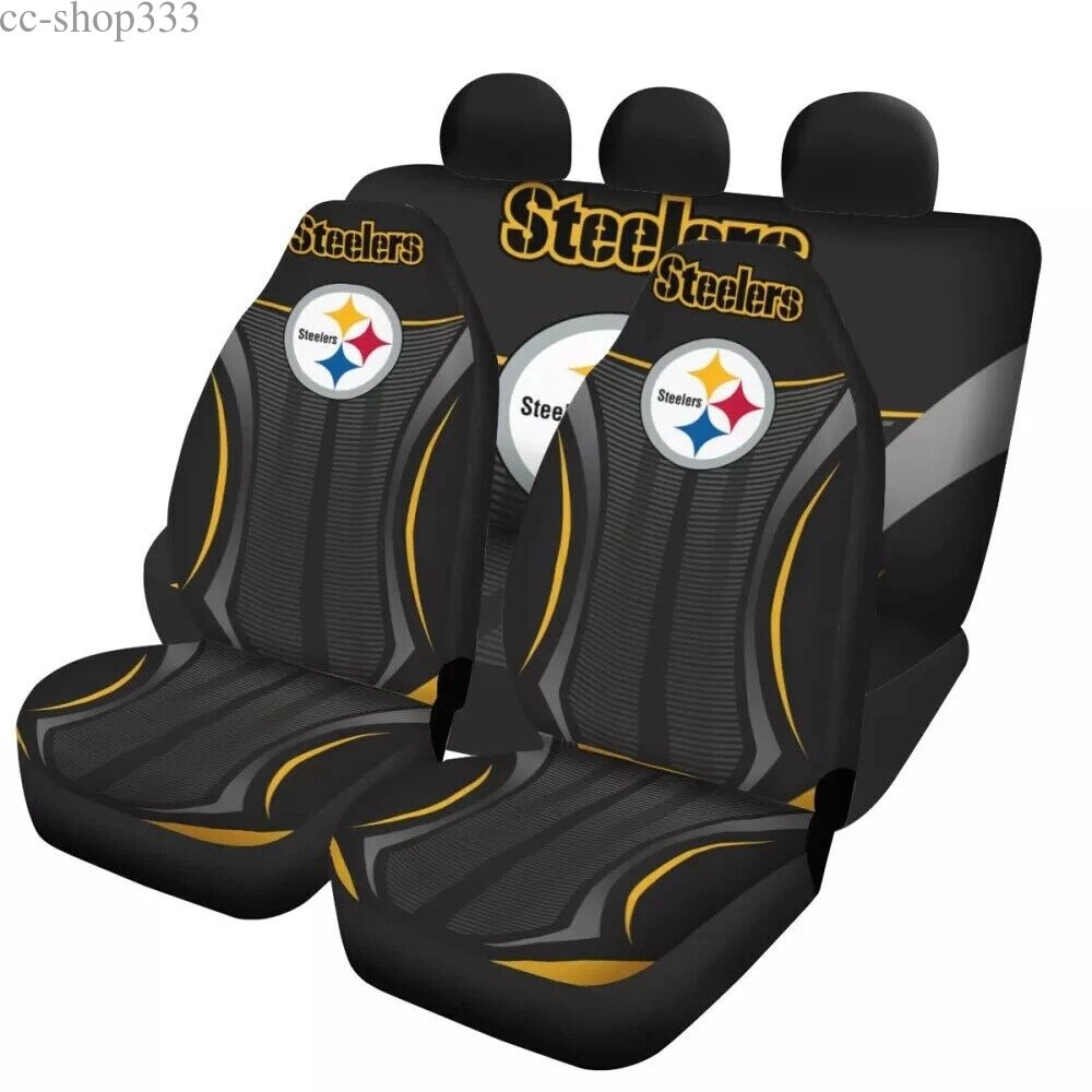 Pittsburgh Steelers Car Pickup Seat Covers Front Rear 5 Seater