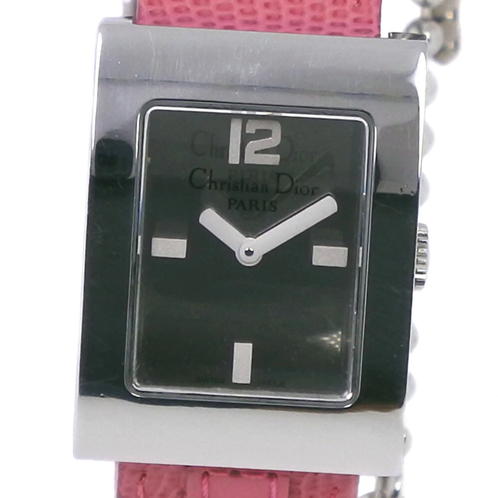 Montre pour femme Dior Maris D78 109 cuir rose quartz cadran argent 53310208 d'occasion