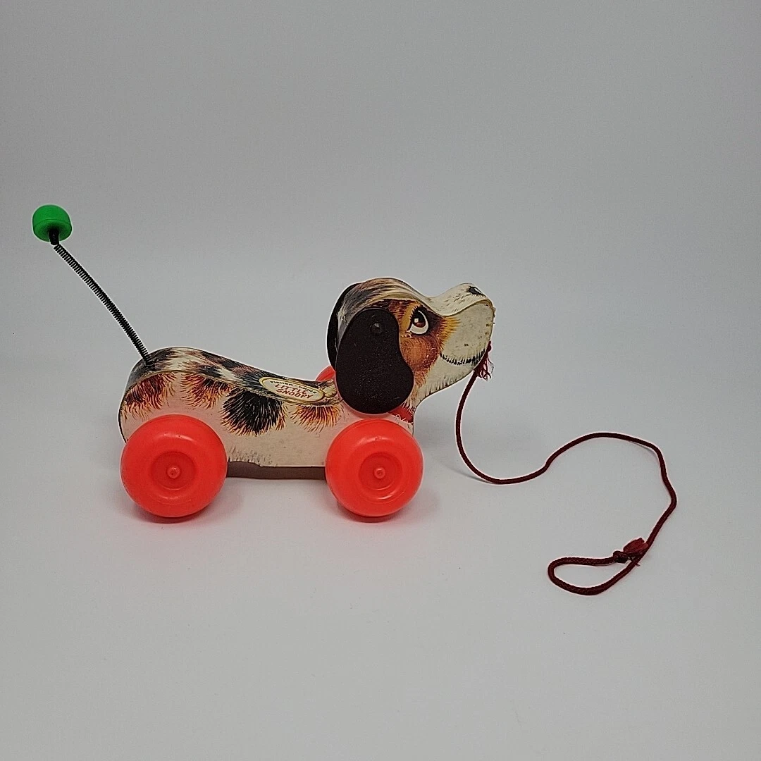 29 ⚜️ Ancien Jouet Le Chien Little Snoopy Fisher Price En Bois Vintage Réf: 693