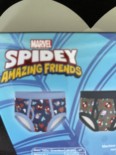 MARVEL SPIDEY Super Hero Comics 3 Pack Briefs Underwear Boy’s 4T NEW - Picture 2 of 5