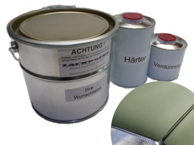 5 Liter Set 2K Autolack RAL 6003 Grün Matt UNI DDR NVA kein Klarlack Lackpoint