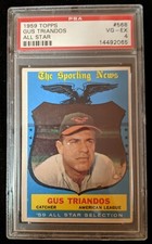 1959 Topps GUS TRIANDOS All-Star #568 PSA 4 VG-EX Baltimore Orioles 14492065