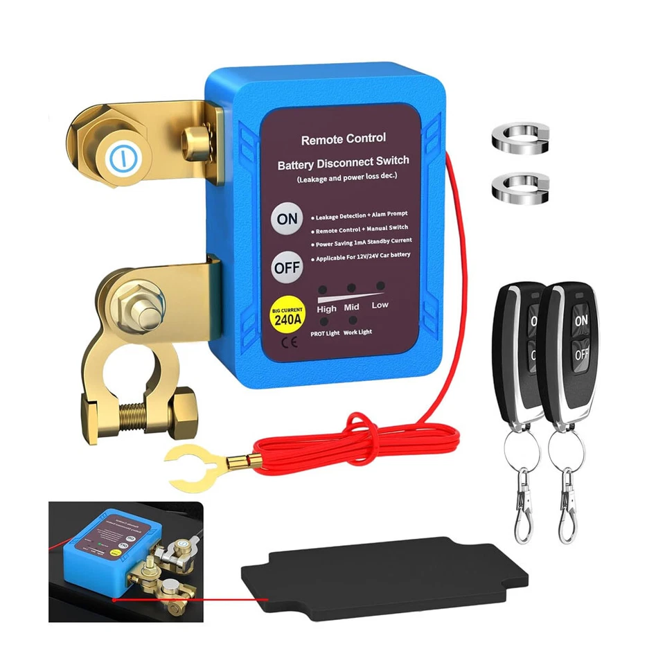 Interruptor de desconexión de batería de apagado automático 240A para automóvil  Foto 2 de 4