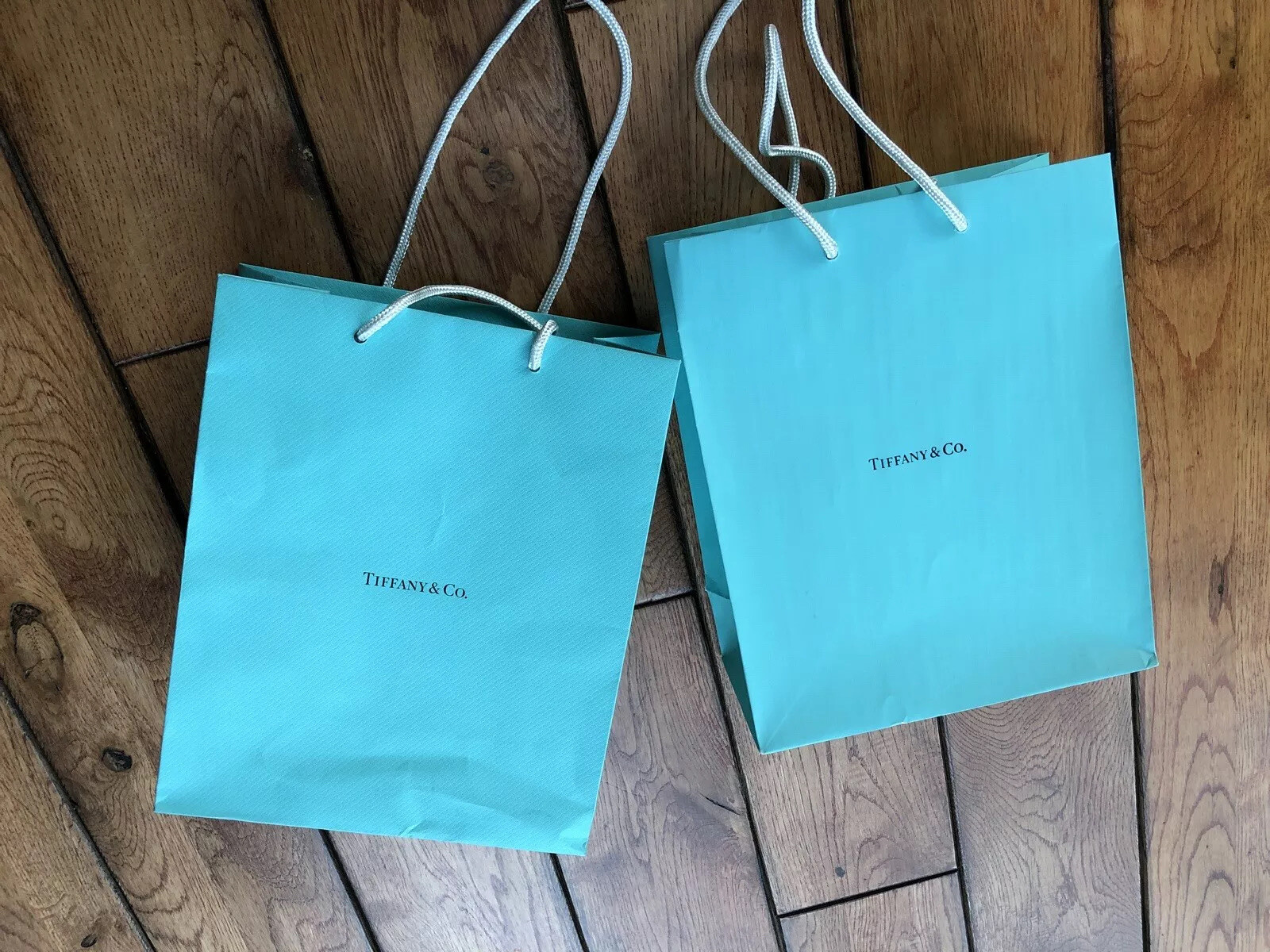 Tiffany & Co 2 Pc Gift Bags Medium Size Empty Turquoise | Ebay