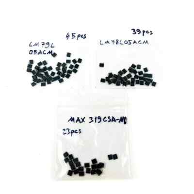 107 pcs Assorted IC Linear Voltage Regulators, IC Switches - See Description