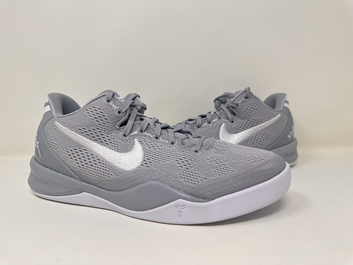 FN0266 003 Nike Zoom Kobe 8 White Wolf Grey US Size 5Y GS FN0266 003 Nike Zoom Kobe 8 White Wolf Grey US Size 5Y GS