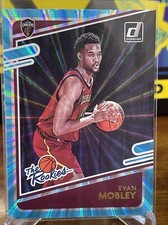 EVAN MOBLEY 2022 Donruss The Rookies Teal Laser Holo SSP - CAVS RC Card