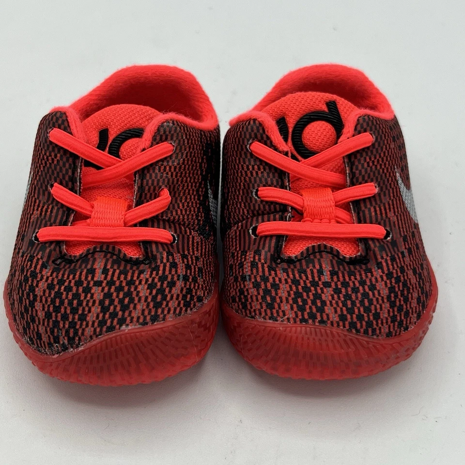 RARO 2015 Nike KD 8 Berço Botinha Tênis Bebê 768865-610 Tamanho 1 C Vermelho Preto Excelente Estado Usado - Imagem 2 de 4