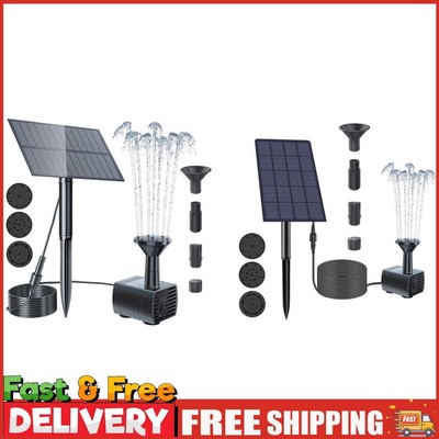 Solar Springbrunnenpumpe 150/180L/h Hof fließendes Wasser 1,5/2,5W für Vogeltränke Garten