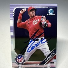2019 BOWMAN CHROME LUIS GARCIA WASHINGTON NATIONALS Signed BCP-64