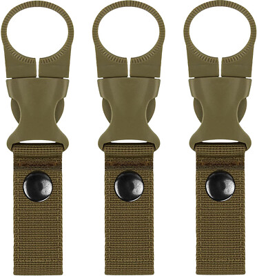 #ad #ad 3 Pack Tactical Outdoor Gear Clip Band Carabiner Water Bottle Buckle Hook Holder $9.99