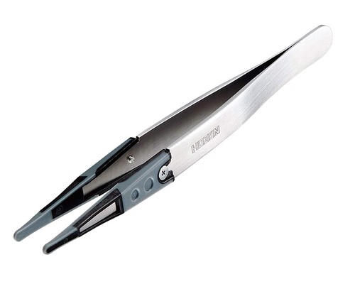 HOZAN ESD SOFT TIP TWEEZERS (ROUND TIP WIDTH 3.0mm) P-643-J - 第 1/5 張圖片