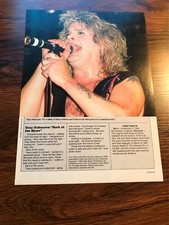 1986 MAGAZINE PRINT PHOTO CLIPPING/SONG LYRICS OF OZZY OSBOURNE BARK AT THE MOON