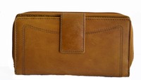 Women Genuine Leather Brown Tan Zip Zipper Clutch Organizer Credit Id Wallet Women Genuine Leather Brown Tan Zip Zipper Clutch Organizer Credit Id Wallet