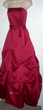 WOMENS DRESS SIZE 2 RUBY RED DAVID'S BRIDAL GOWN STRAPLESS NEW 