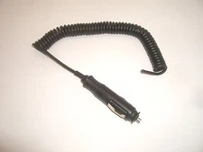 NET ELECTRONICS 4FT CIGARETTE LIGHTER COILED POWER CORD w/ LED & BARE WIRE END 