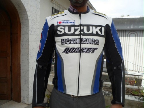*SUZUKI*GSXR* MOTORBIKE/MOTORCYCLE LEATHER JACKET-Bikers Leather Jacket - Bild 2 von 5