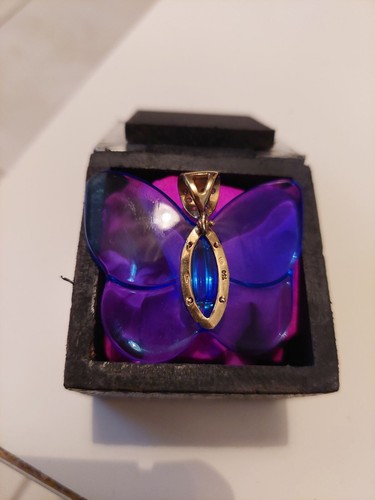 Elbourn Papillon En Cristal, Papillon Volant En Verre Violet Avec