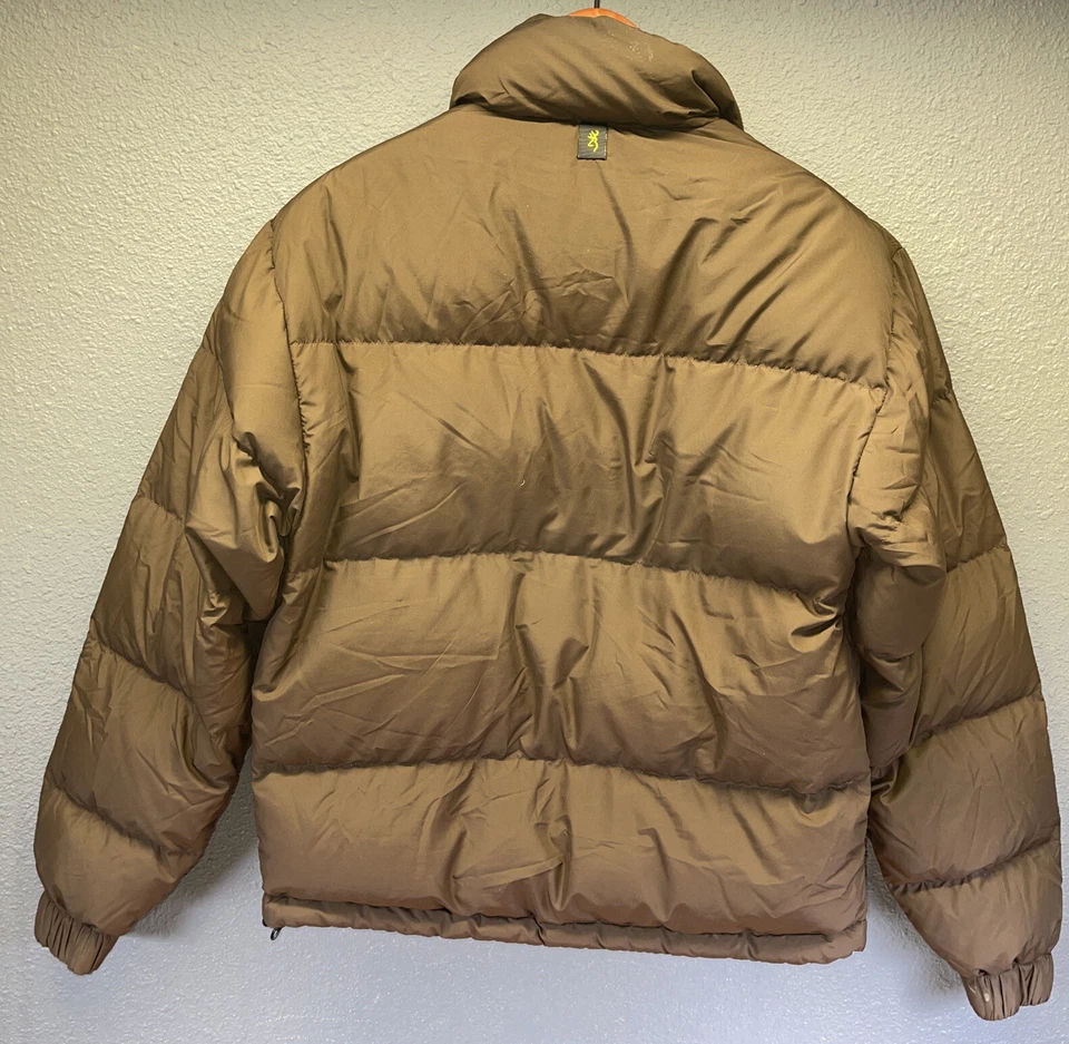 Chaqueta acolchada de plumón de ganso marrón/rosa marrón/rosa para mujer talla XS Foto 2 de 4