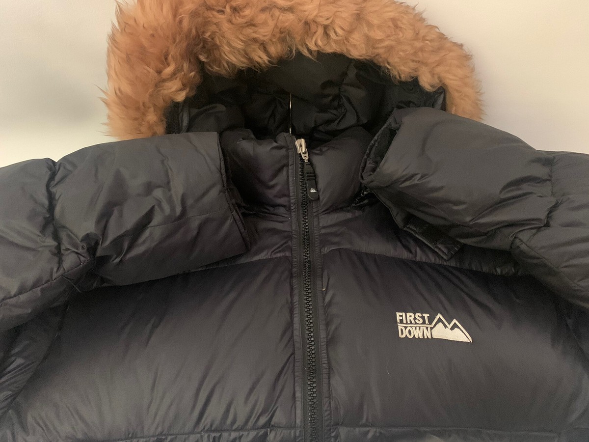 FIRST DOWN Feather Down Hooded Quilted Puffer Coat Jacket FIRST DOWN Feather Down Hooded Quilted Puffer Coat Jacket