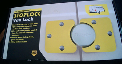 StopLock Hochsicherheits-Transporterschloss. Einfache Montage - Heck- oder Seitentüren inkl Schrauben.