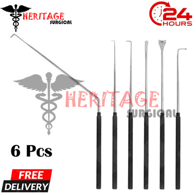 Nerve Root Penfield Retractor Dissector Spinal Orthopedic Instrument Set Of 6Pcs
