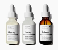 3 x THE ORDINARY SKINCARE FACE SERUM SET Org Rosehip Oil Hyalur Acid Niacinamide