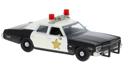 Brekina 1974 Dodge Monaco - Black & White Undec #18162 1/87 HO Scale