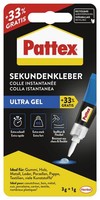 Pattex Kleben Pattex Sekundenkleber Ultra Gel, 3G + 1G
