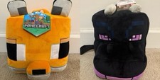 Minecraft Ender and Fox Plush Backpack, 12.5"