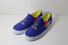 Polo Ralph Lauren Canvas Slip On Shoes Sneakers Blue White Red Size 1 Youth