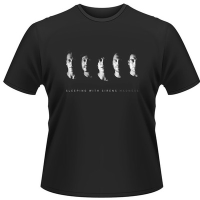 Plastic Head Men's Sleeping with Sirens Photo Banded Collar Short Sleeve T-Shirt