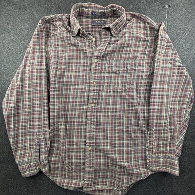 Vintage Style Arrow Men's Size XL Long-Sleeve Plaid Button-Down Flannel Shirt