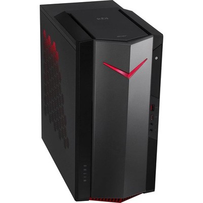 Acer Nitro Gaming Desktop Computer Tower Black RGB Lighting USB Red LED Accents
