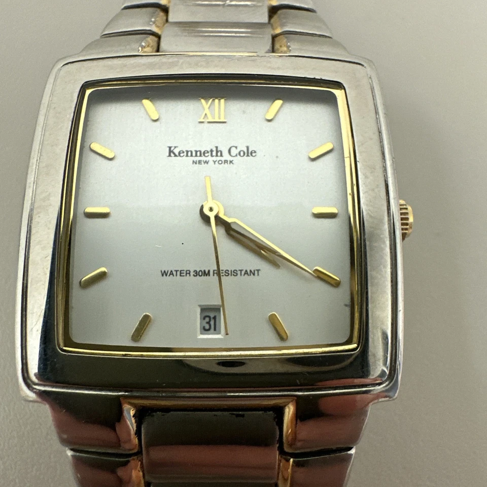 Kenneth Cole New York Square Face Men's Watch Stainless Steel water resistant - Image 2 of 4