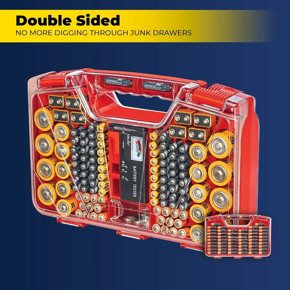 Battery Daddy 180 Storage System Caddy Organizer W/ Case & Tester  Free Shipping - Image 4 of 4