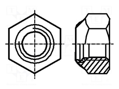 7mm Mutter 0,7 M4 säurebeständiger Stahl A4 Sechskant