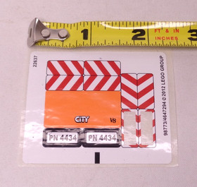 LEGO City Tipper Truck 4434 Original Sticker Label Sheet - Incomplete
