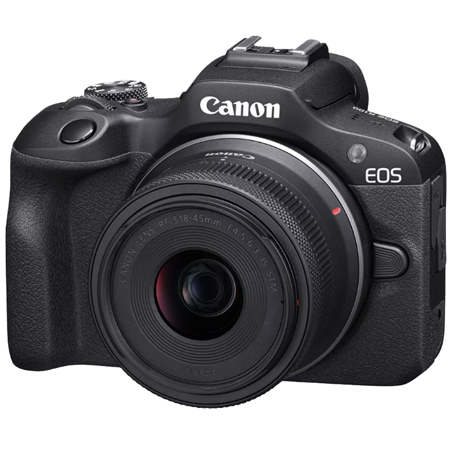 Canon EOS R100 Mirrorless Camera + RF-S 18-45mm F4.5-6.3 IS STM Lens Kit Bundle
