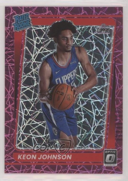 2021 Donruss Optic Rated Rookie Pink Velocity Prizm 79/79 Keon Johnson #192 0z3c