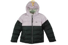 LL Bean Kids' Beans Down Jacket Colorblock Midnight Black Size Medium 10-12
