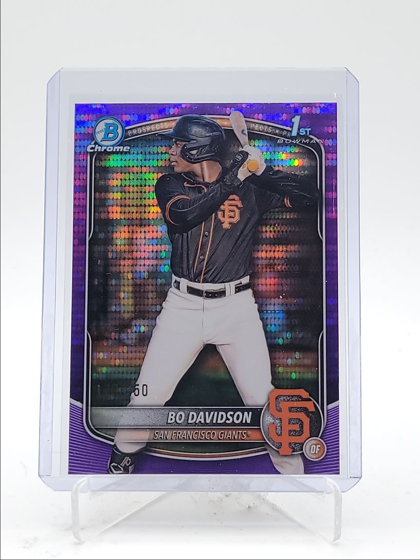 BO DAVIDSON 2025 BOWMAN CHROME 1ST PURPLE PULSAR GIANTS /250 Q5369