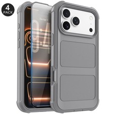 For iPhone 17 Pro 17 Pro Max Air 17e Bumper Shockproof Case Cover Tempered Glass