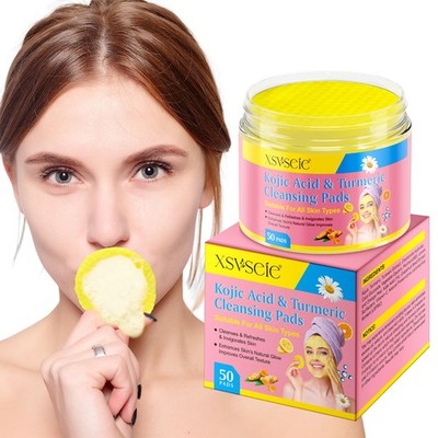 Turmeric Kojic Acid Pads, Kurkuma Kojic Pads, Turmeric Kojic Acid Exfoliating...