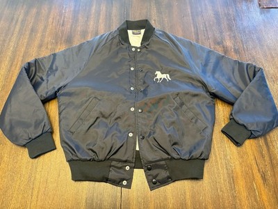 Horse Bomber Jacket By Hilton Active Apparel Mens Size Medium