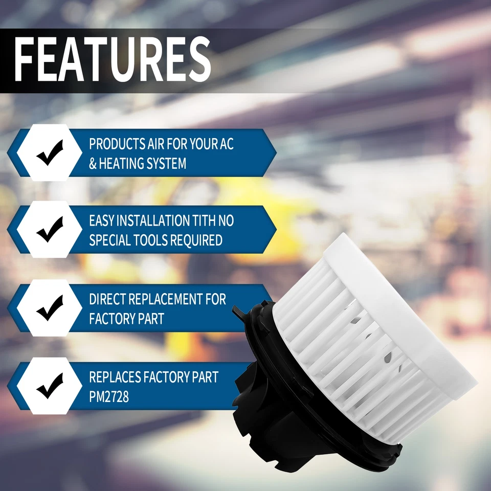 A/C Heater Motor Blower w/ Fan For Chevy Silverado GMC Cadillac Hummer Yukon XL Foto 3 de 4