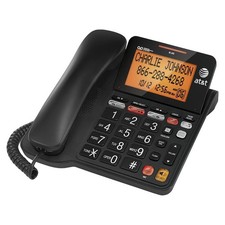 AT T Corded Digital Answering System Telephone with Speaker  Backlit Display