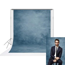 5x7FT Microfiber Blue Senior Portrait Backdrop Abstract Texture Photography