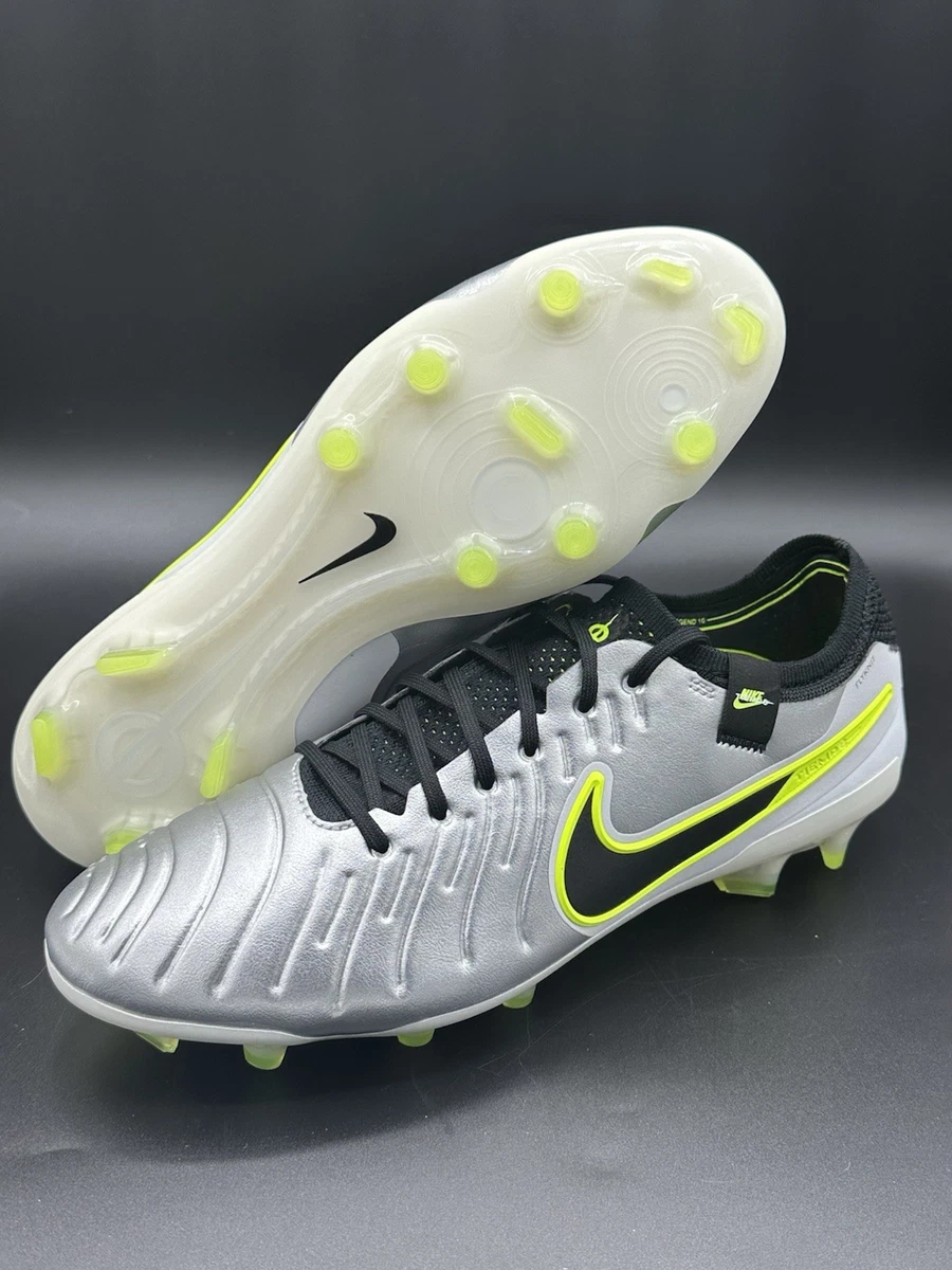 Nike Tiempo Legend 10 Elite FG Pro Soccer Cleats Silver  display picture 3