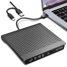 YOTUO External DVD Drive, Portable USB 3.0 CD +/-RW Drive DVD Player for ROM ...